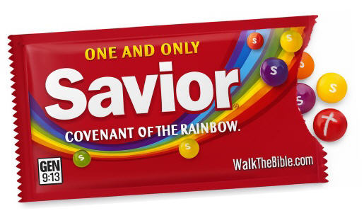 SKITTLES = SAVIOR = Christian Candy Wrapper Shirt Sign = WalkTheBible.com Gospel Gang - v20251022 333